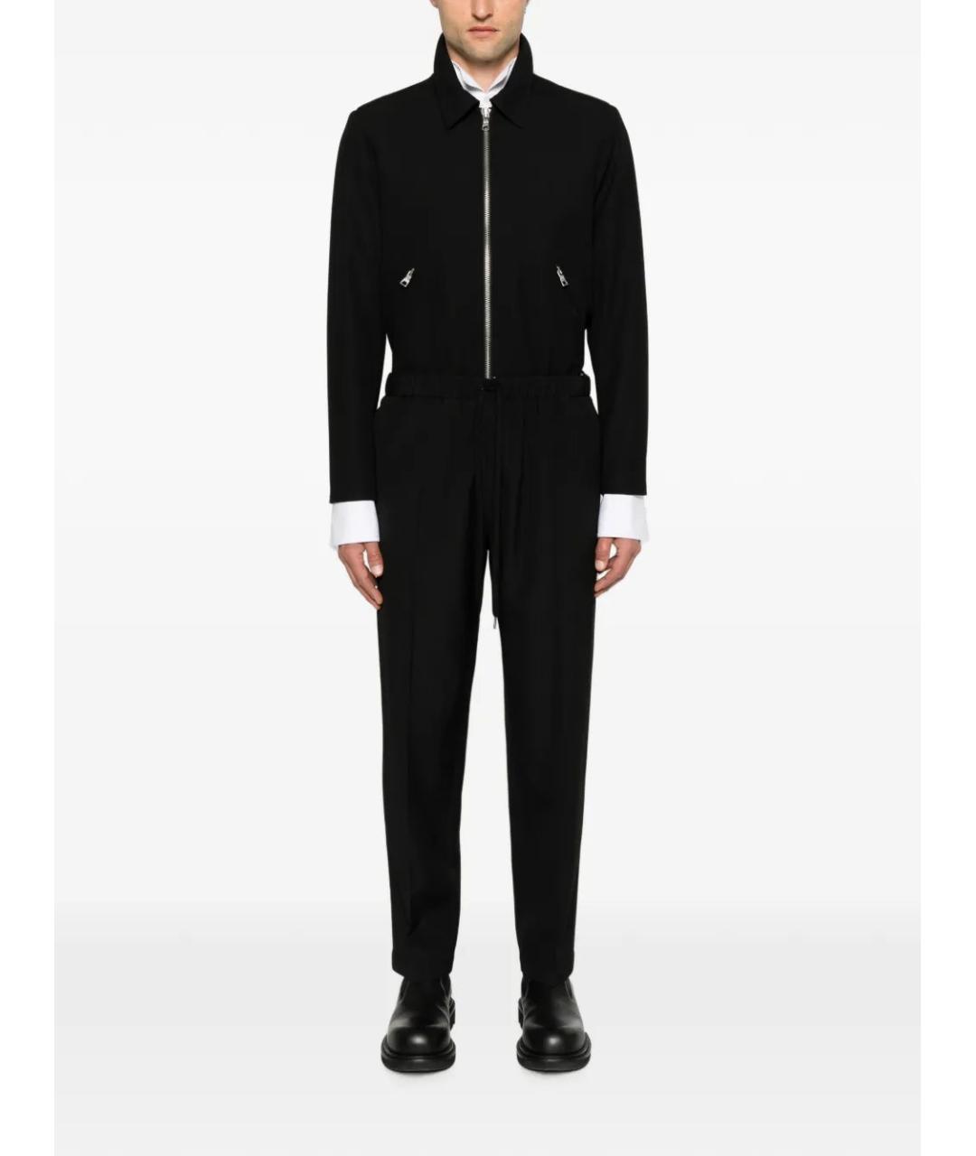MM6 MAISON MARGIELA Черные полиэстеровые повседневные брюки, фото 2