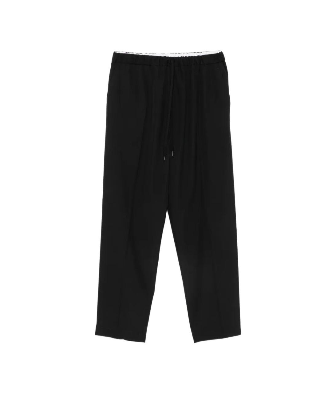 MM6 MAISON MARGIELA Черные полиэстеровые повседневные брюки, фото 1