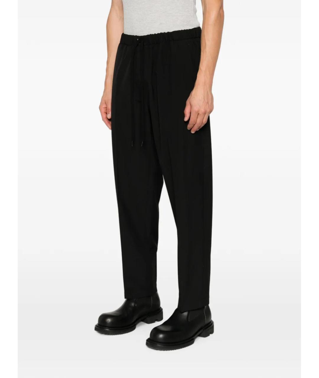 MM6 MAISON MARGIELA Черные полиэстеровые повседневные брюки, фото 3