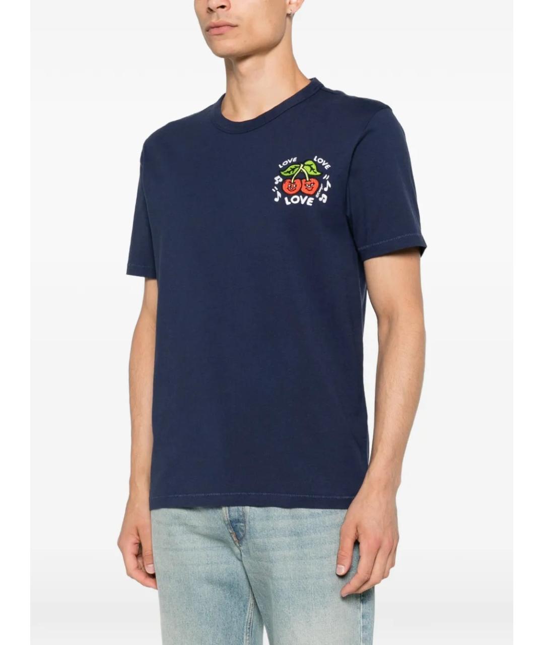 KENZO Синяя хлопковая футболка, фото 3