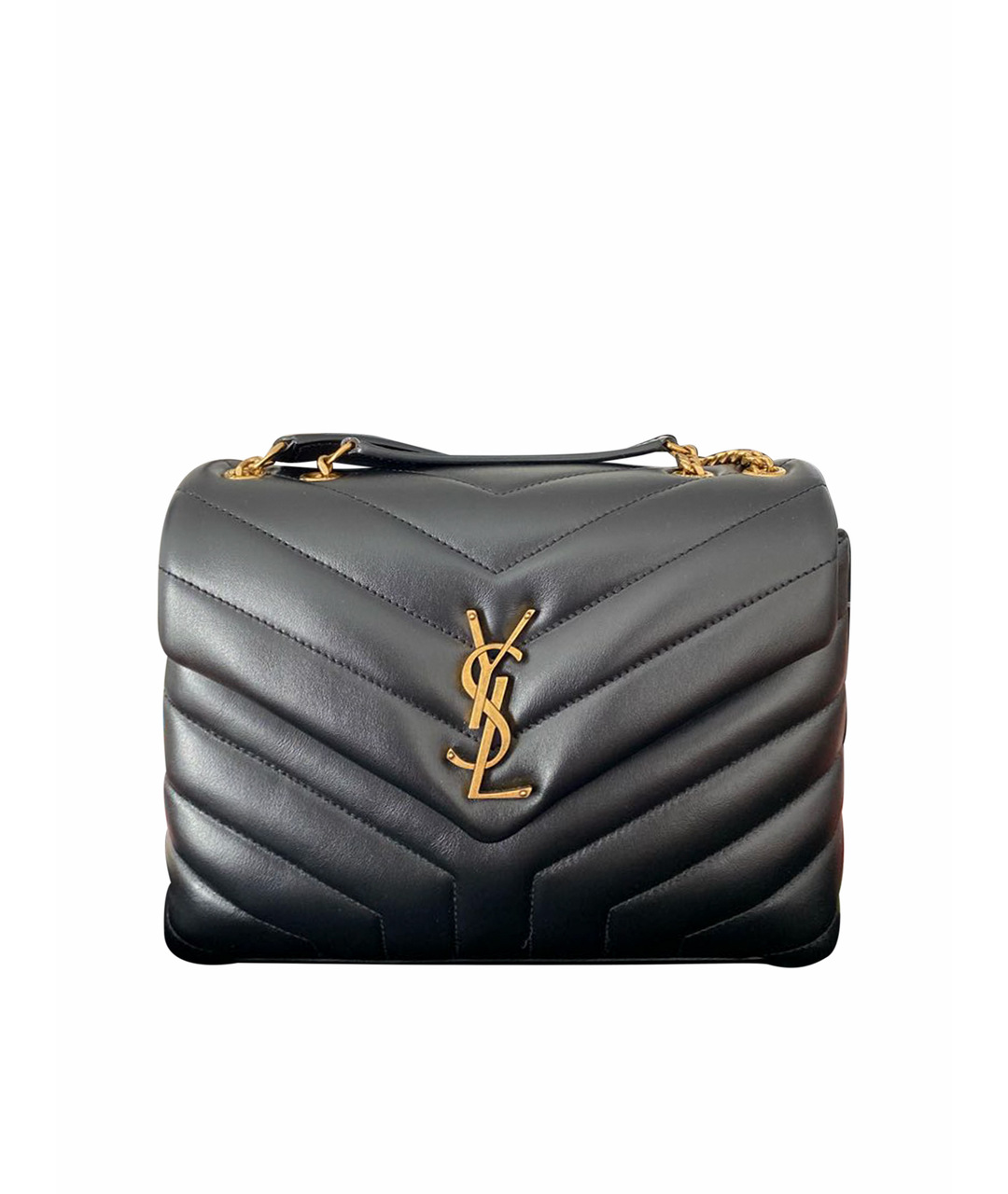 SAINT LAURENT Черная кожаная сумка через плечо, фото 1
