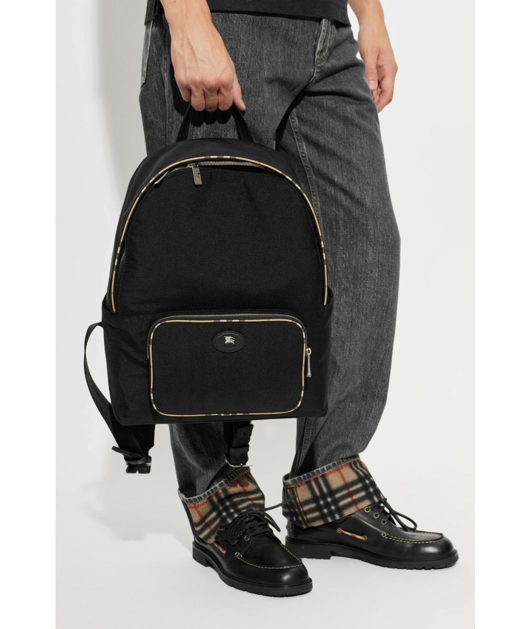 BURBERRY Черный тканевый рюкзак, фото 2