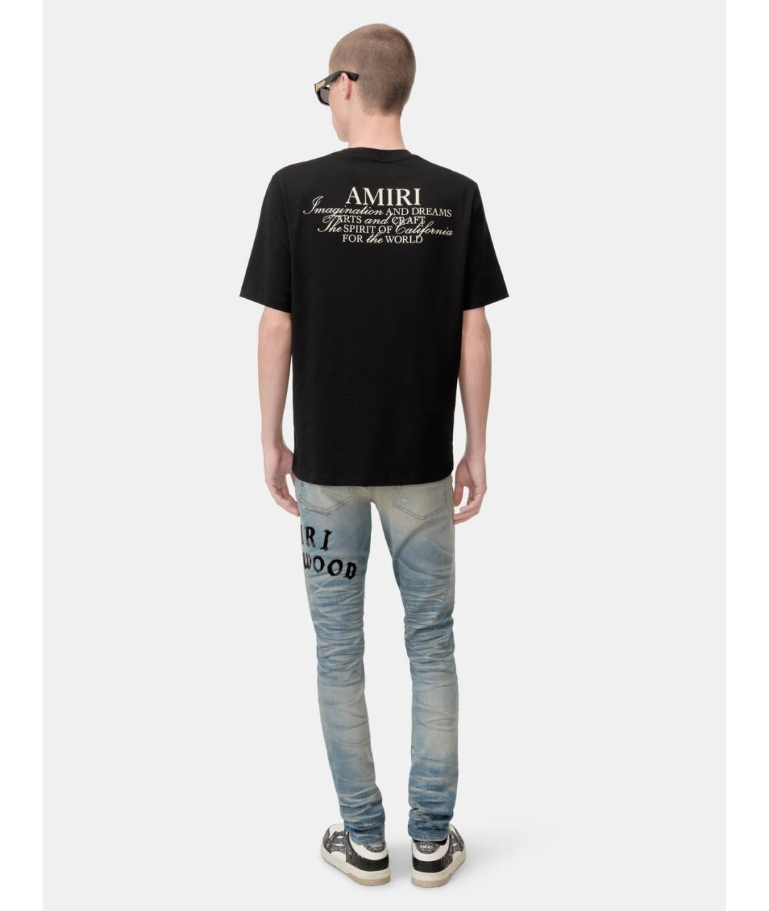 AMIRI Черная хлопковая футболка, фото 3