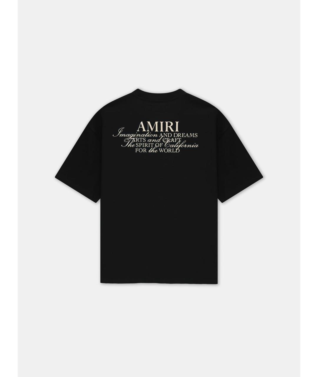 AMIRI Черная хлопковая футболка, фото 2