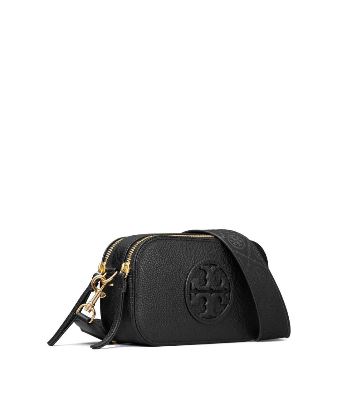 TORY BURCH Черная кожаная сумка через плечо, фото 2