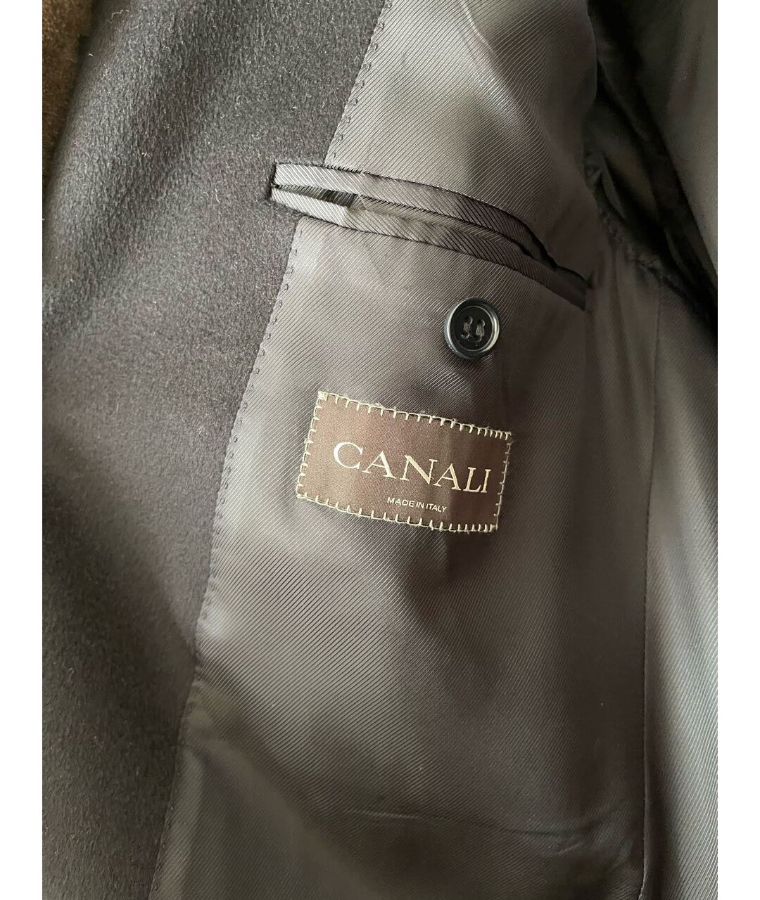 CANALI Темно-синее кашемировое пальто, фото 5