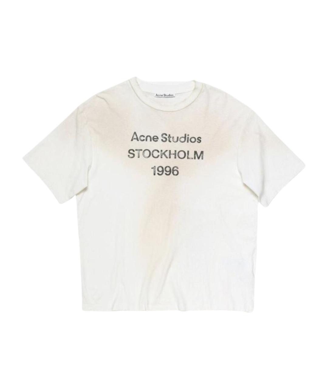 ACNE STUDIOS Бежевая хлопковая футболка, фото 1