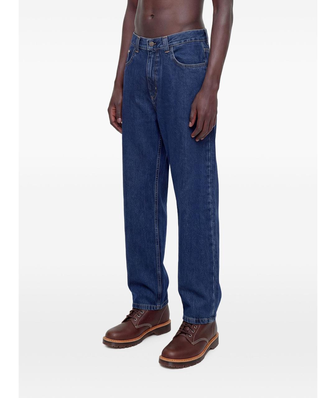 CARHARTT WIP Синие хлопковые прямые джинсы, фото 3