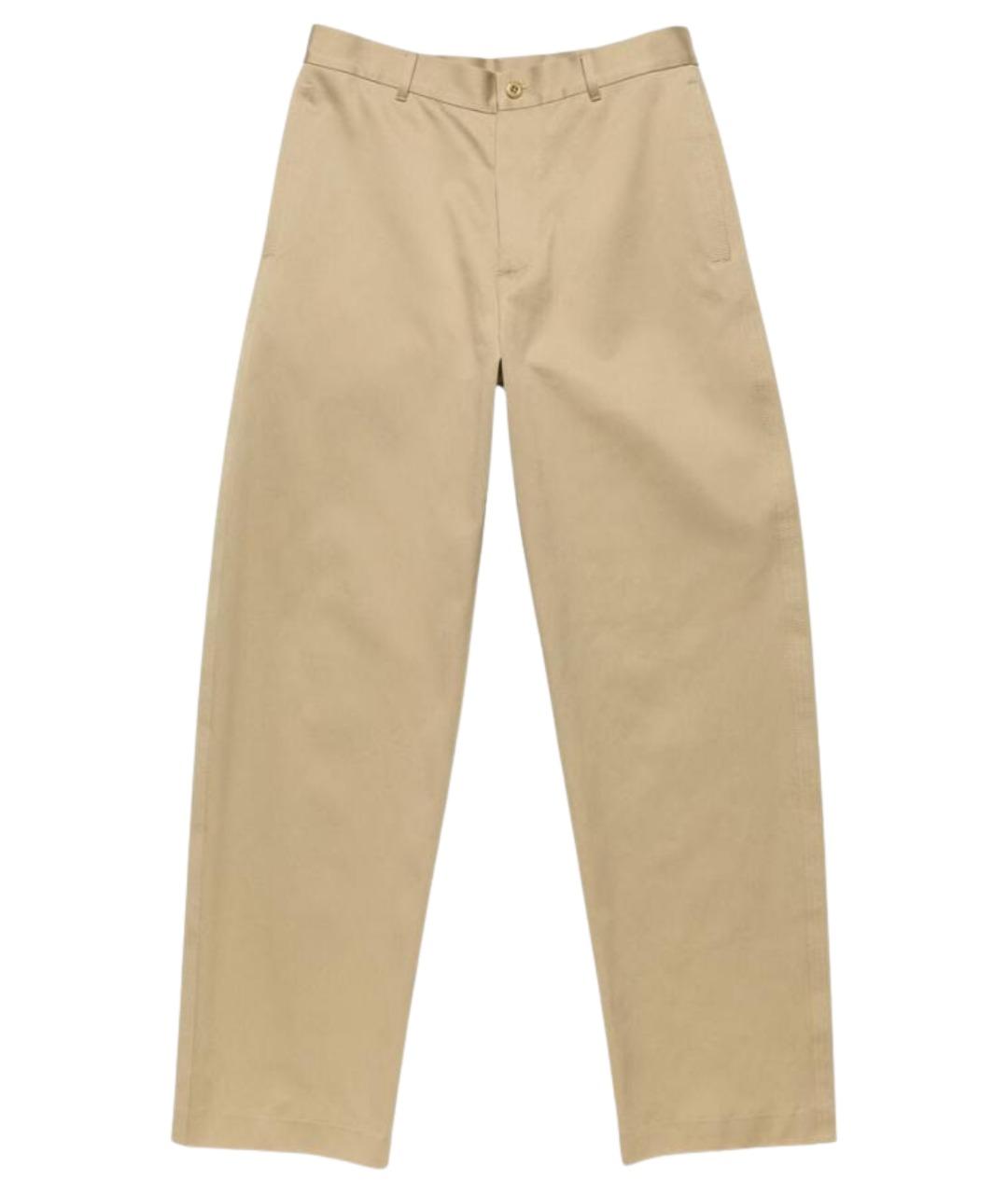ACNE STUDIOS Бежевые хлопковые повседневные брюки, фото 1