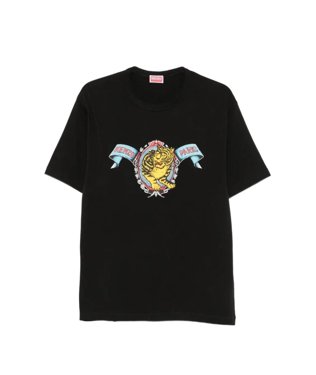 KENZO Черная хлопковая футболка, фото 1