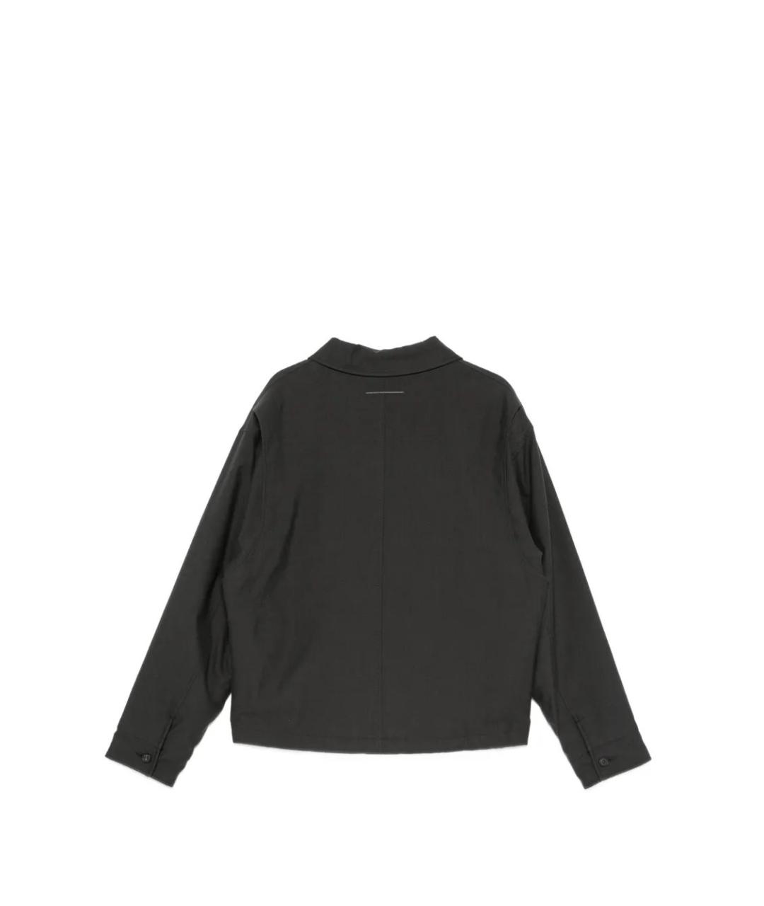 MM6 MAISON MARGIELA Антрацитовая шерстяная куртка, фото 4