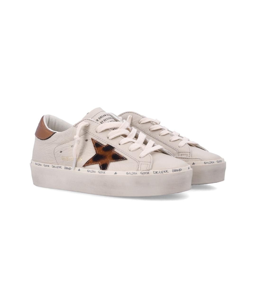 GOLDEN GOOSE Бежевые кожаные кеды, фото 3