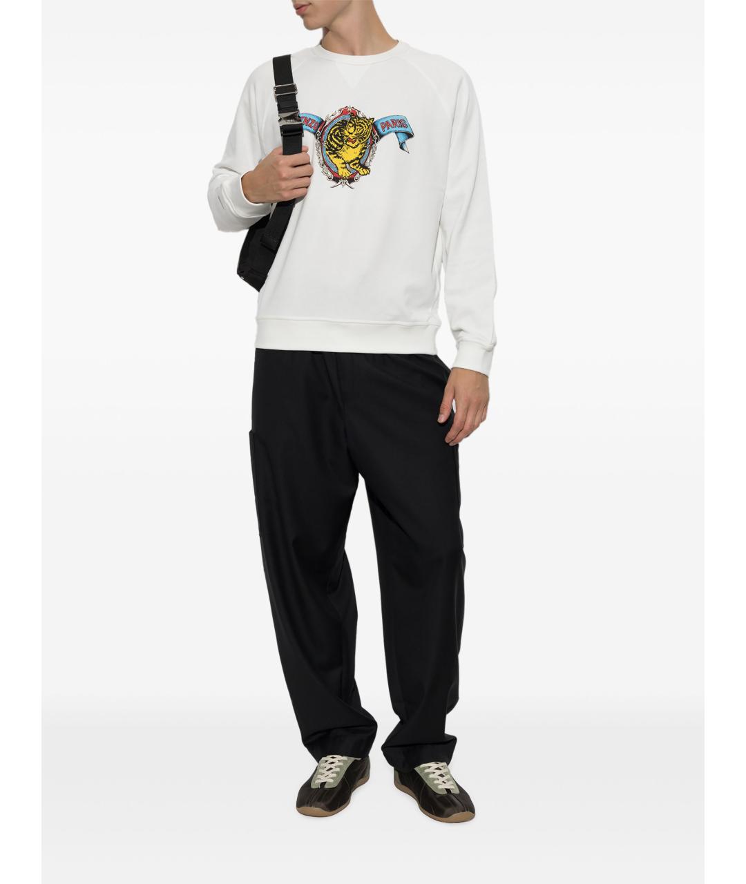 KENZO Черные шерстяные повседневные брюки, фото 5