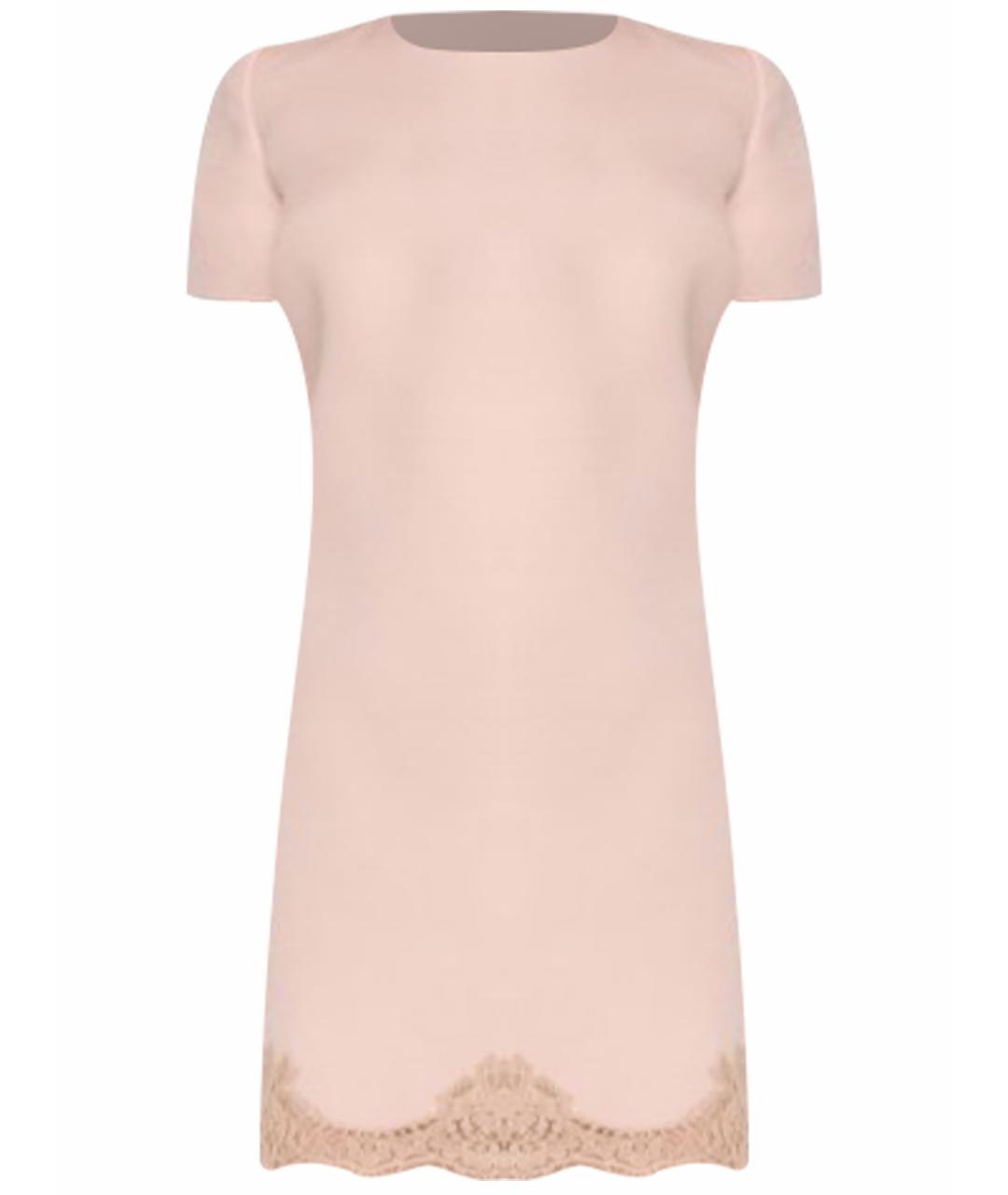 VALENTINO Розовое шерстяное повседневное платье, фото 1