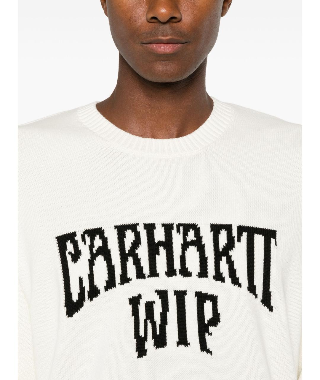 CARHARTT WIP Белый хлопковый джемпер / свитер, фото 4