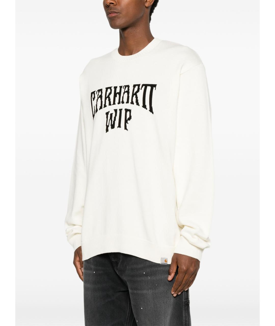 CARHARTT WIP Белый хлопковый джемпер / свитер, фото 5