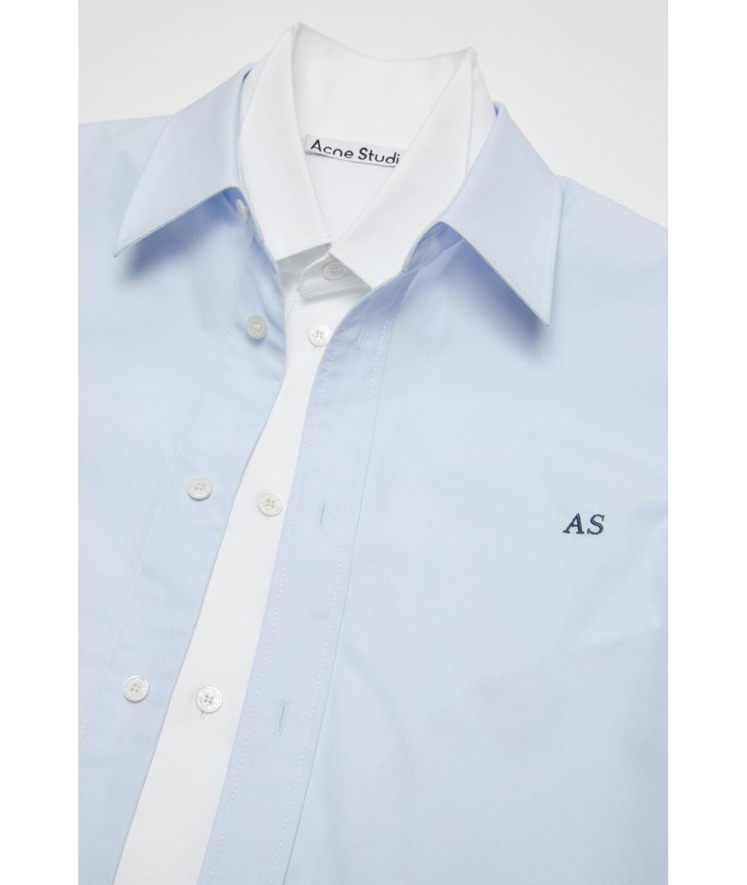 ACNE STUDIOS Синяя хлопковая кэжуал рубашка, фото 3