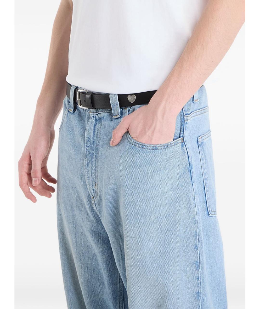 CARHARTT WIP Голубые хлопковые прямые джинсы, фото 3
