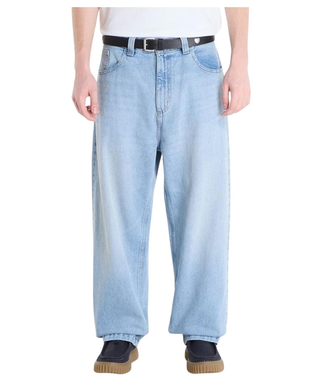 CARHARTT WIP Голубые хлопковые прямые джинсы, фото 1