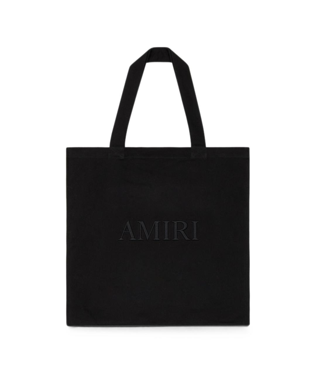 AMIRI Черная хлопковая сумка тоут, фото 2