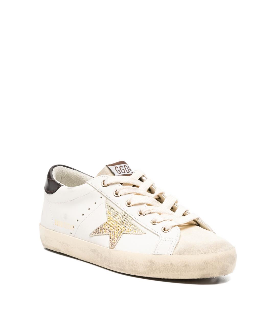 GOLDEN GOOSE Белые кожаные кеды, фото 2