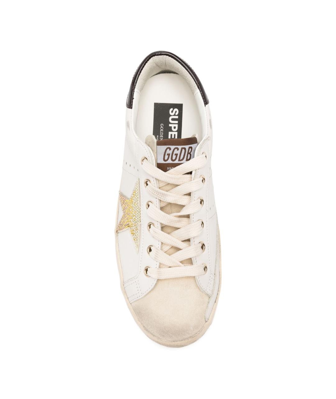 GOLDEN GOOSE Белые кожаные кеды, фото 3