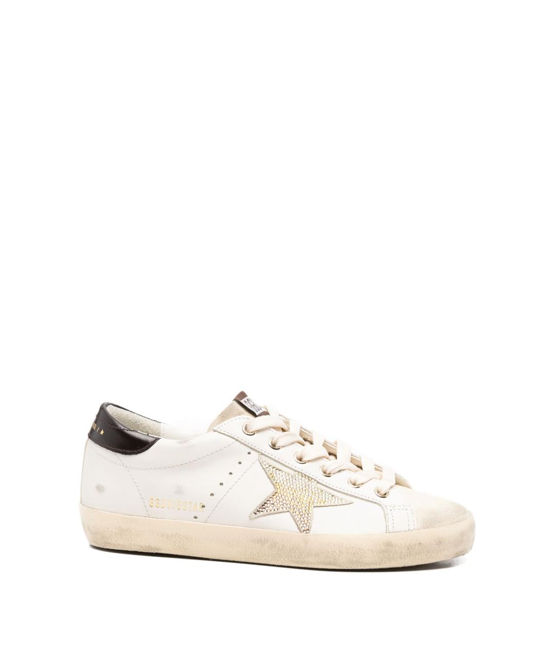 GOLDEN GOOSE Белые кожаные кеды, фото 1