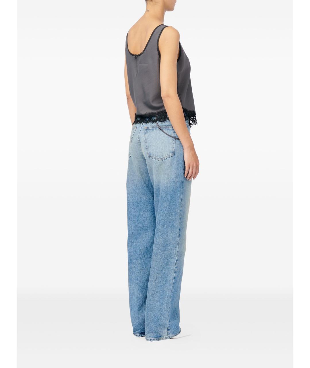 MM6 MAISON MARGIELA Антрацитовая хлопковая майка, фото 4