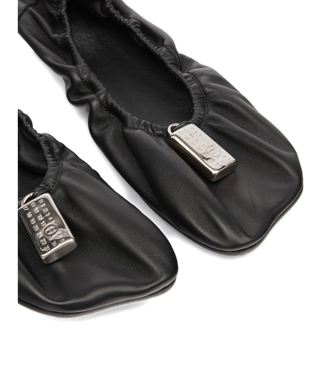 MM6 MAISON MARGIELA Черные кожаные балетки, фото 3