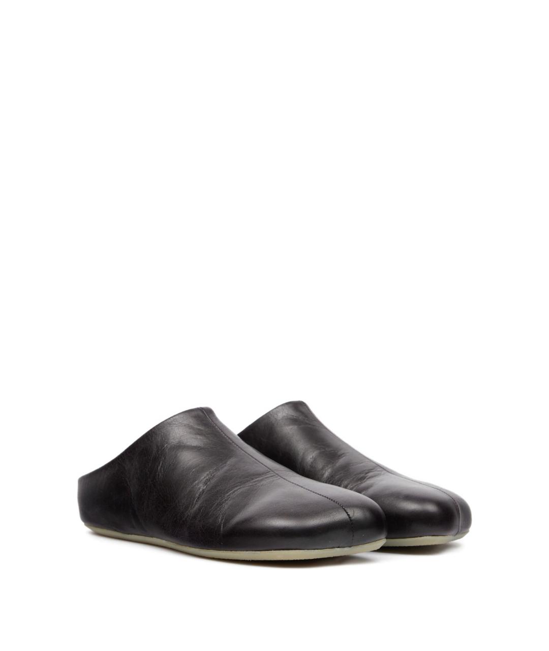 MM6 MAISON MARGIELA Черные кожаные мюли, фото 2