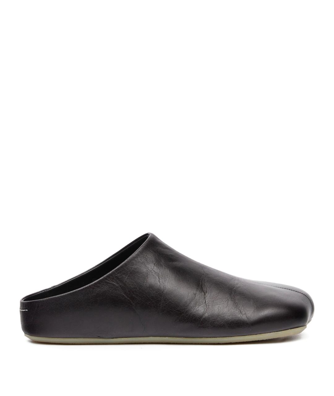 MM6 MAISON MARGIELA Черные кожаные мюли, фото 1