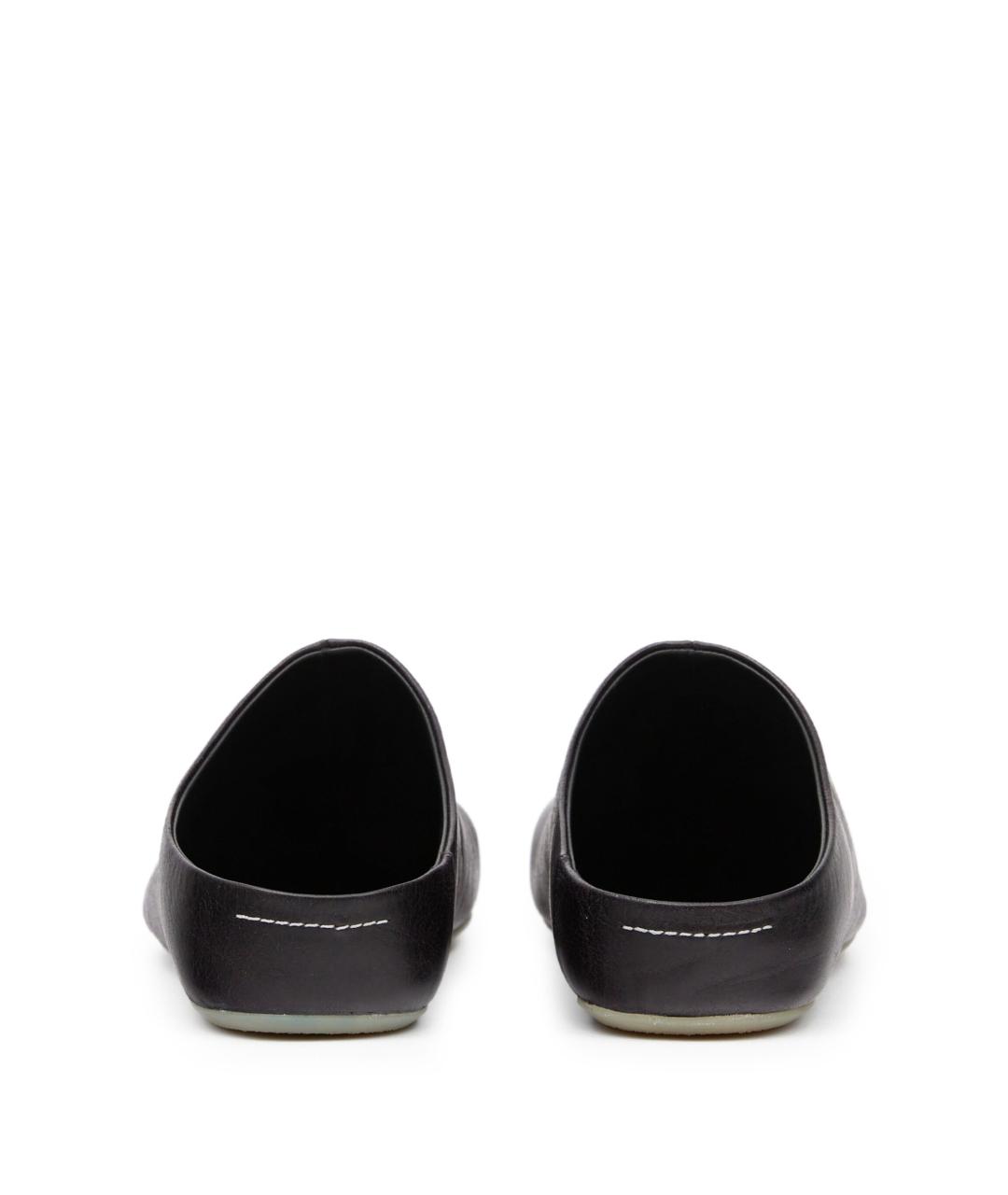 MM6 MAISON MARGIELA Черные кожаные мюли, фото 5
