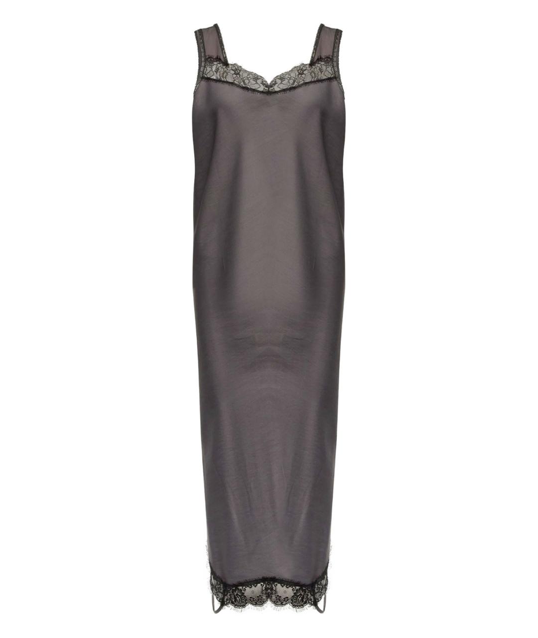 MM6 MAISON MARGIELA Антрацитовое хлопковое повседневное платье, фото 1