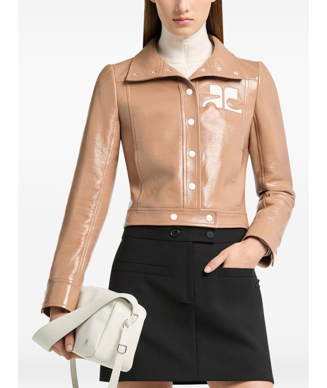 COURREGES Бежевая хлопковая куртка, фото 4