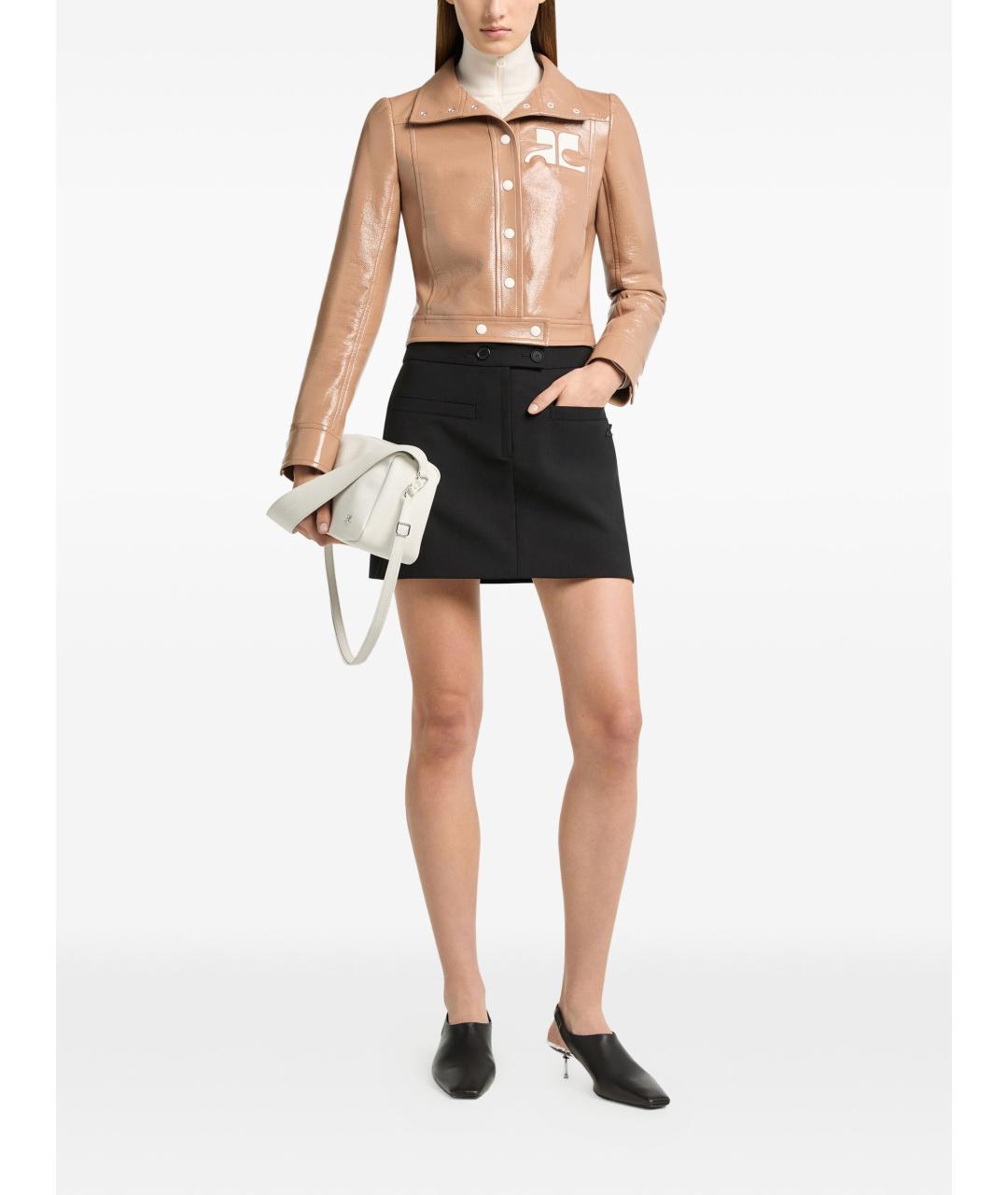COURREGES Бежевая хлопковая куртка, фото 3