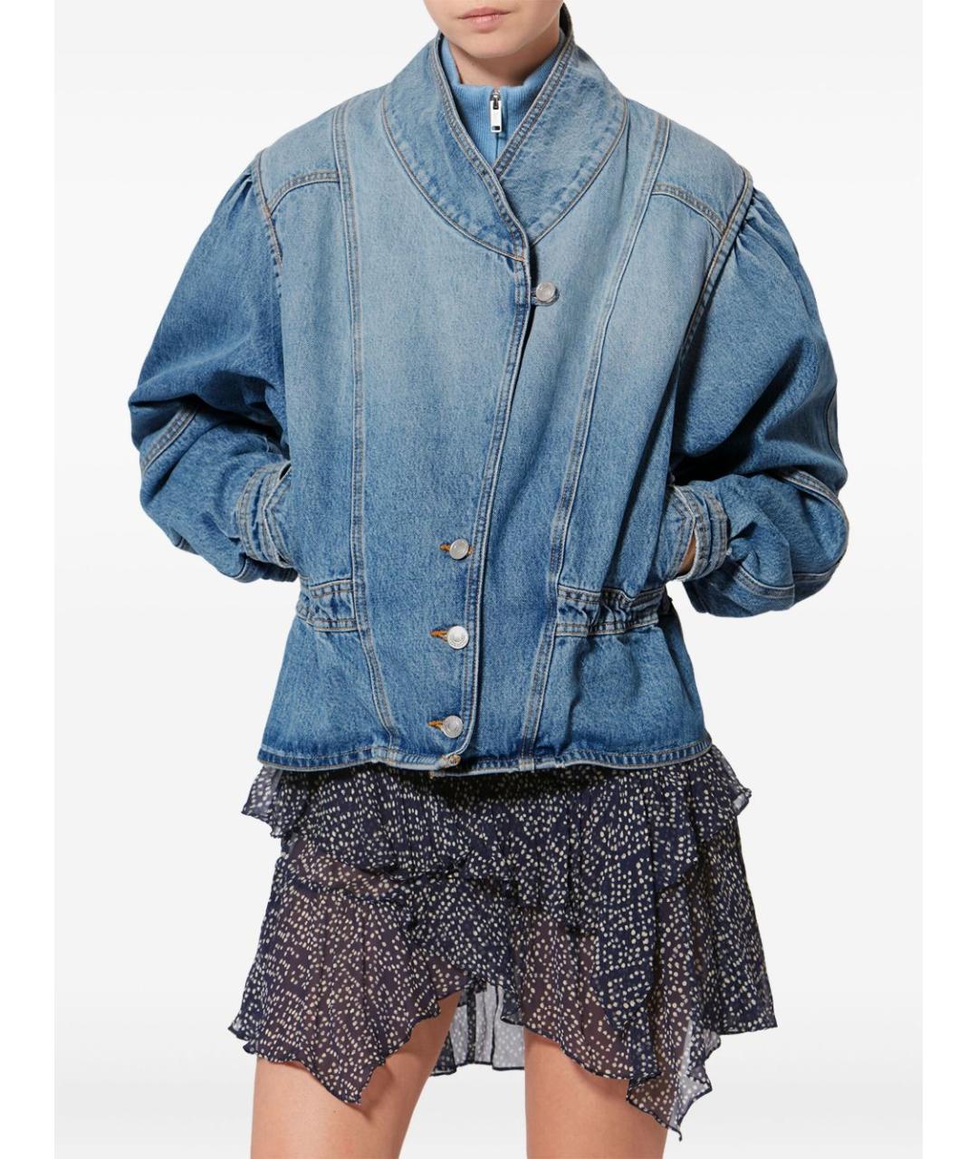 ISABEL MARANT Голубая хлопковая куртка, фото 2