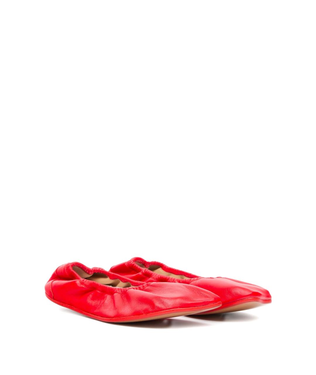 MM6 MAISON MARGIELA Красные кожаные балетки, фото 2