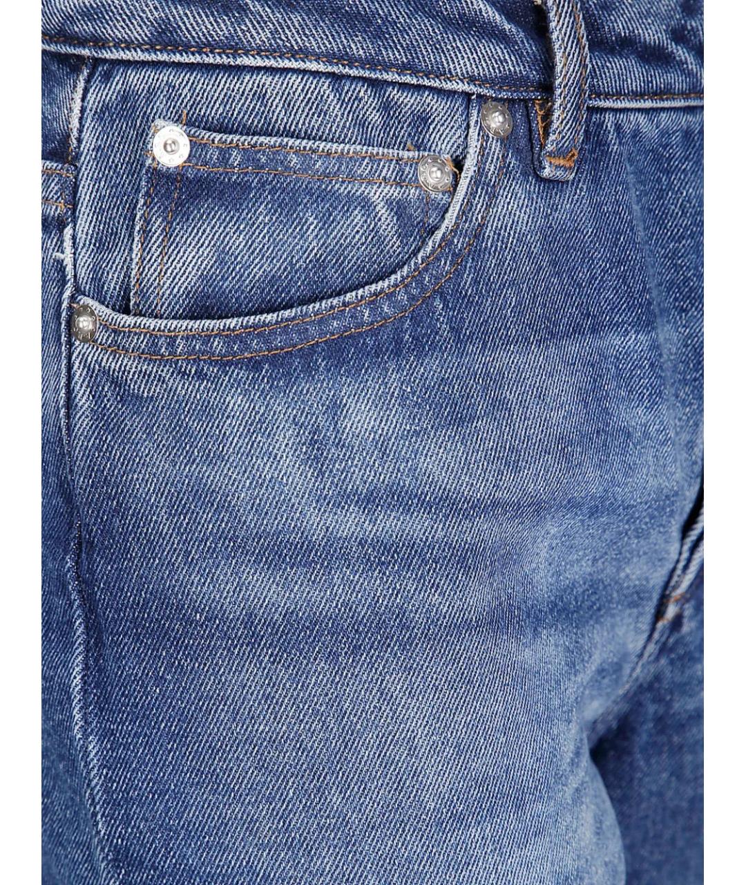 A.P.C. Синие хлопковые прямые джинсы, фото 3