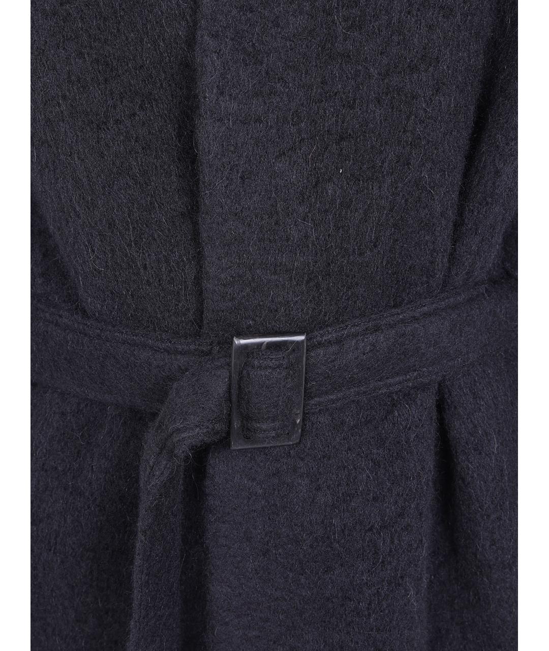 RICK OWENS Черное шерстяное пальто, фото 3