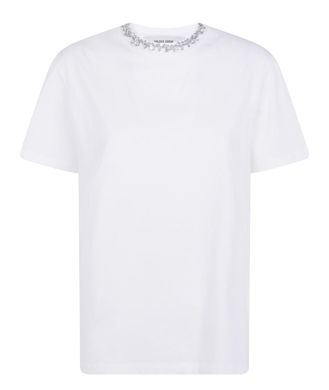 GOLDEN GOOSE Белая хлопковая футболка, фото 1