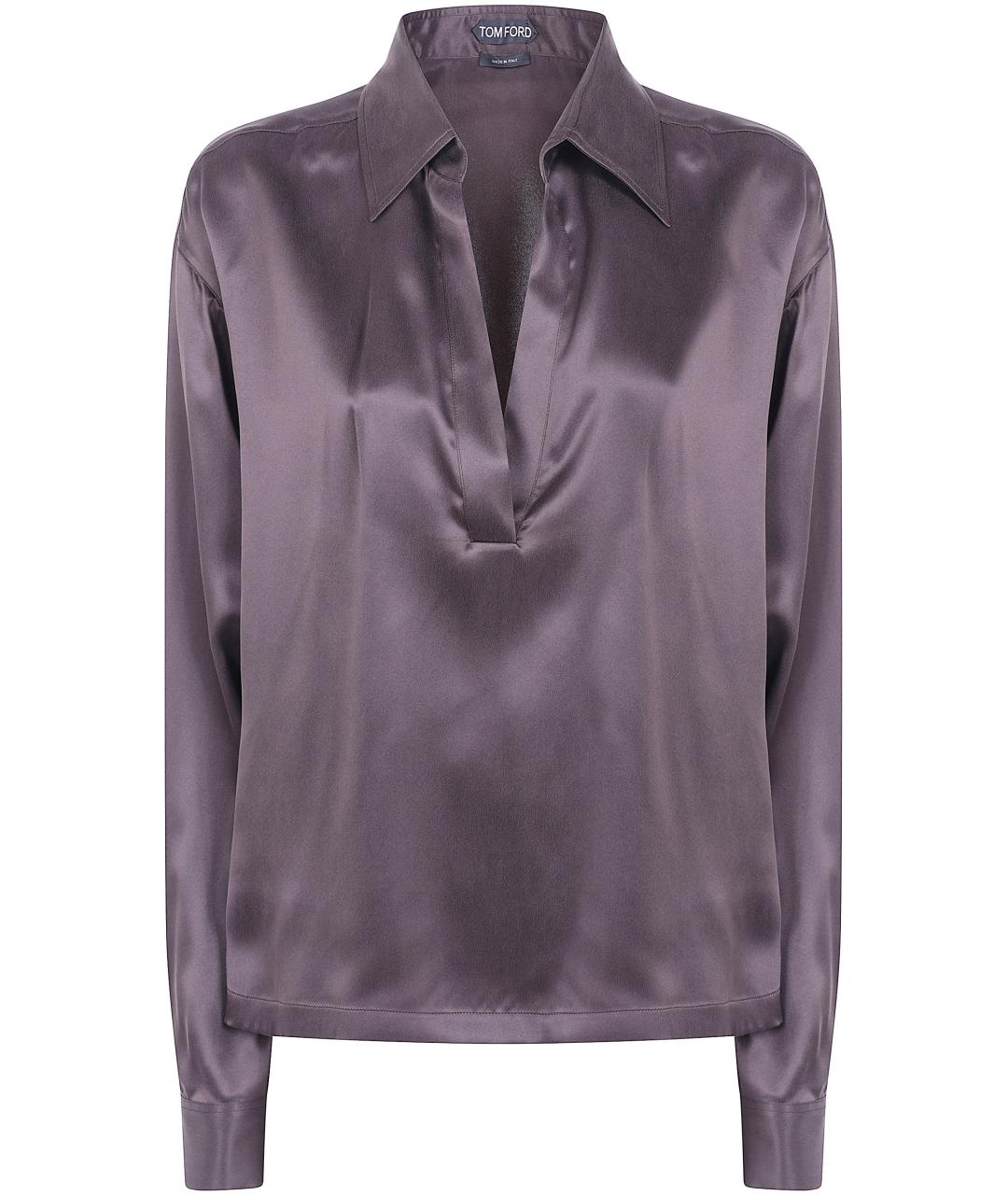 TOM FORD Коричневая шелковая блузы, фото 1