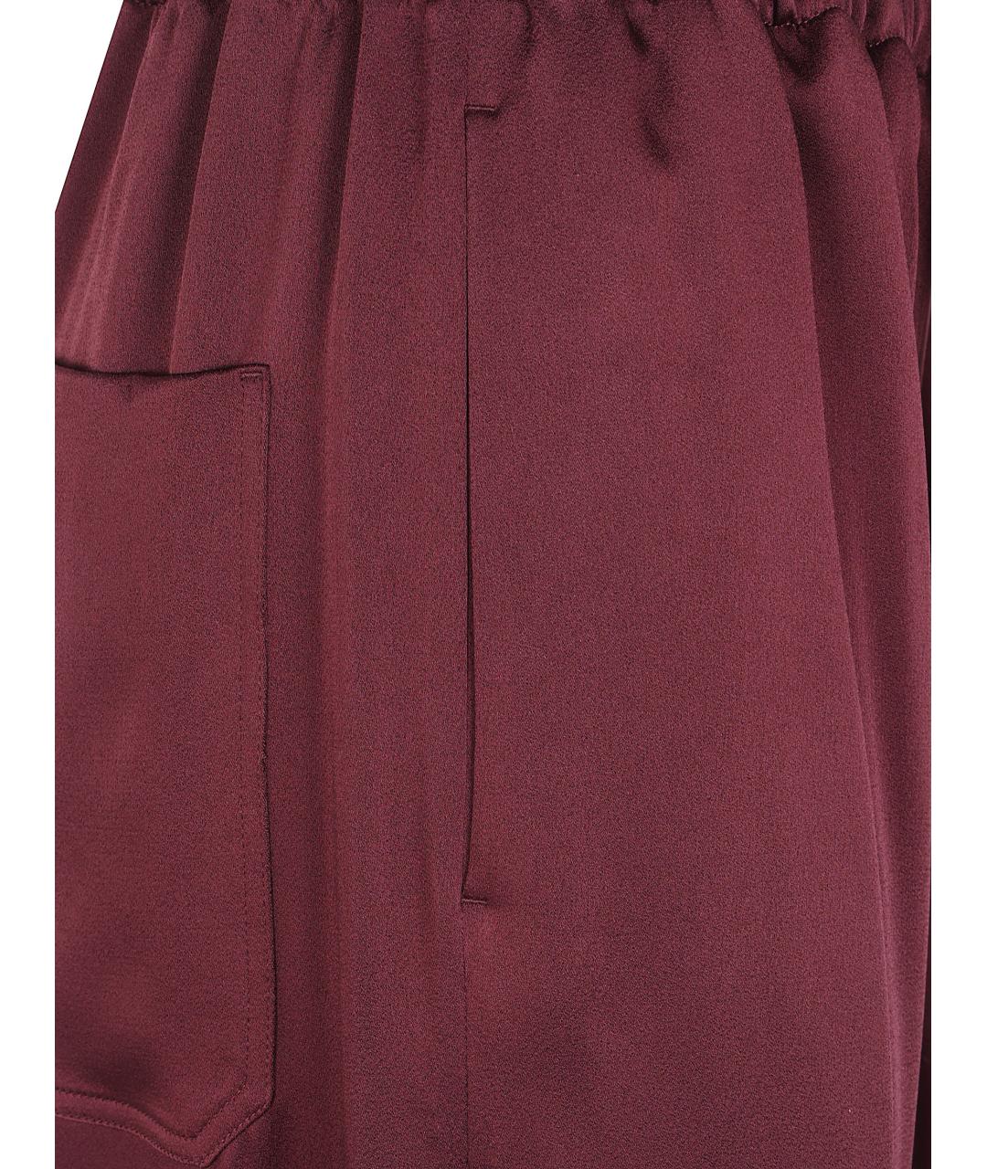 ANN DEMEULEMEESTER Красные вискозные прямые брюки, фото 3