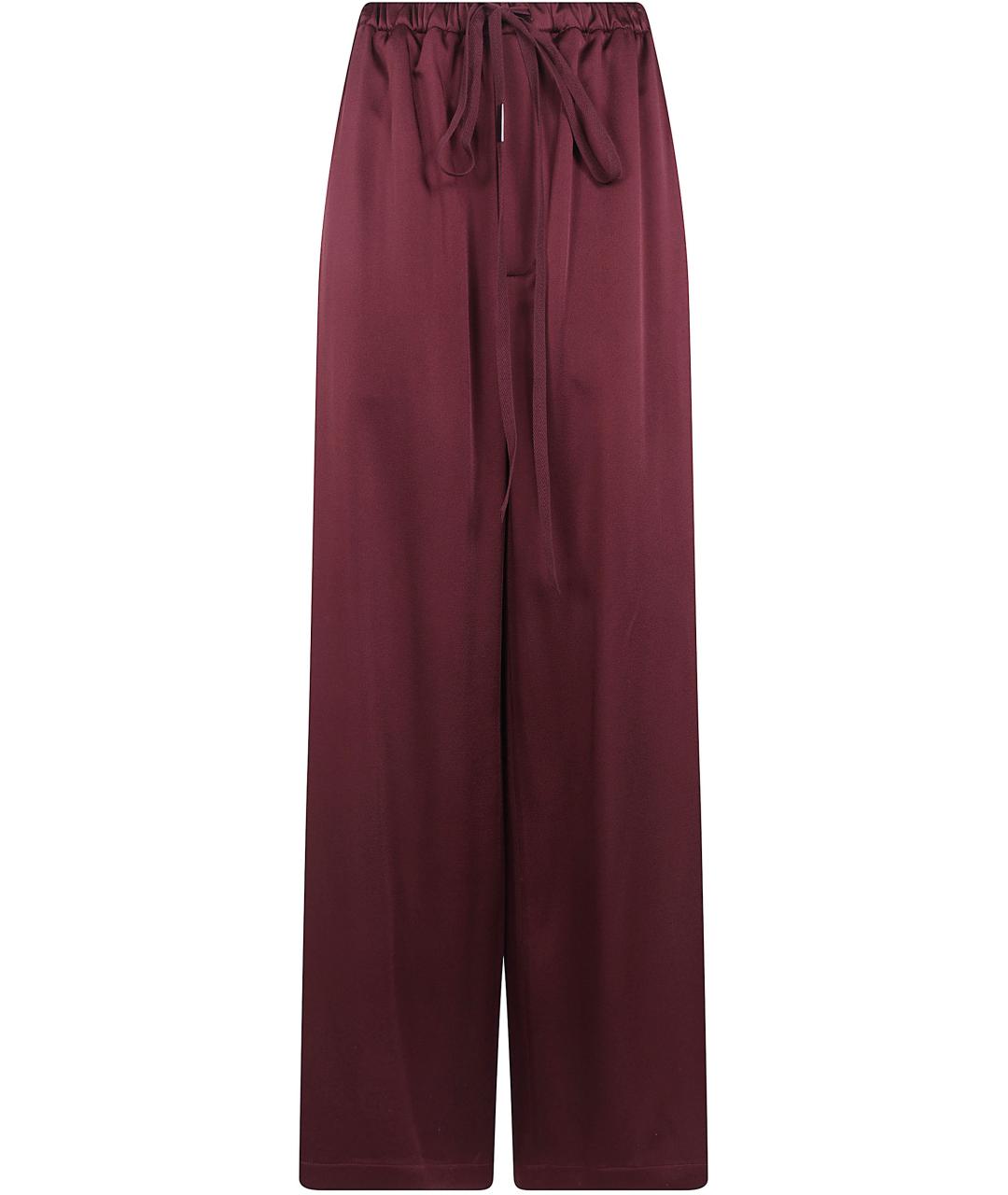 ANN DEMEULEMEESTER Красные вискозные прямые брюки, фото 1