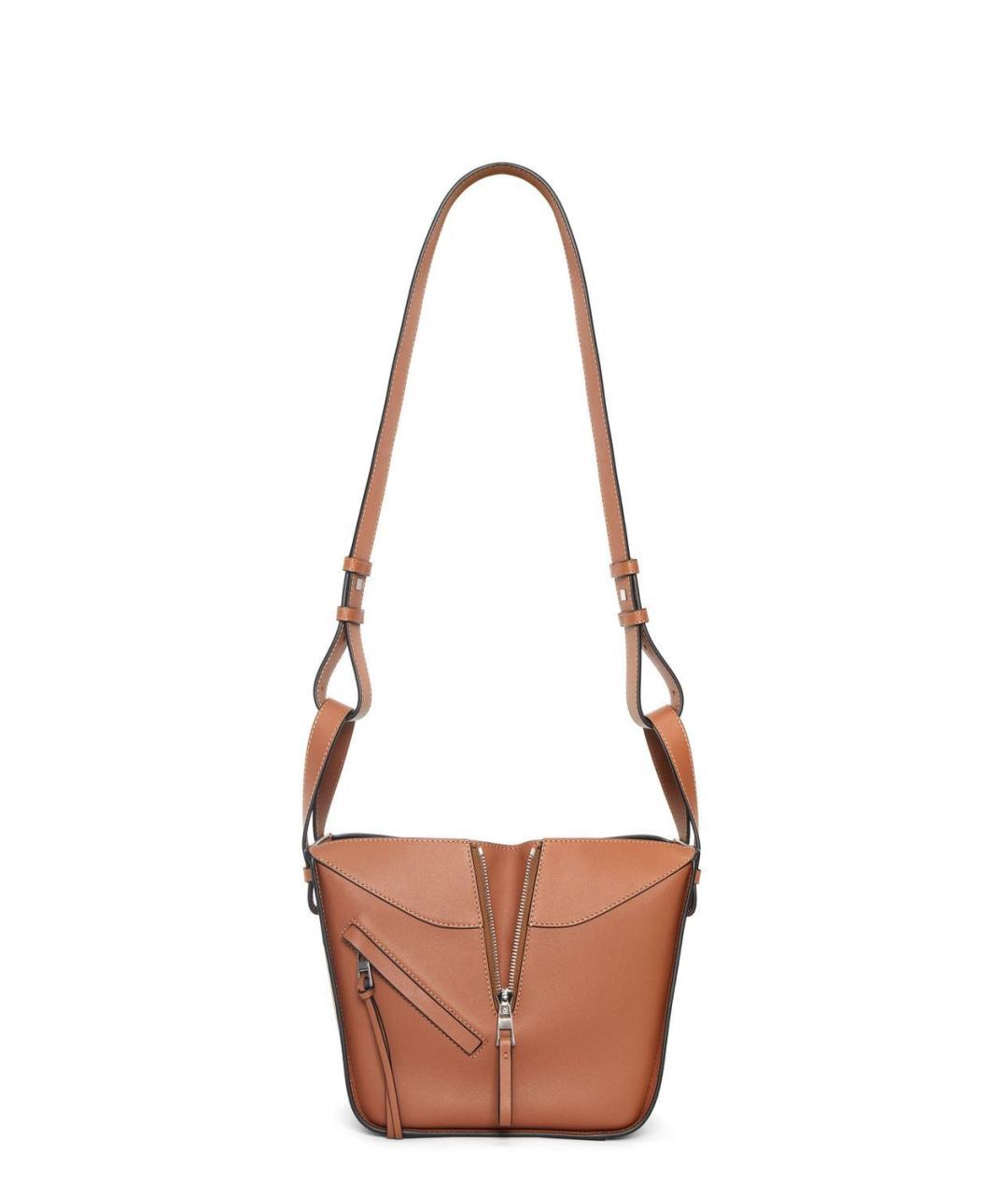 LOEWE Коричневая кожаная сумка тоут, фото 5