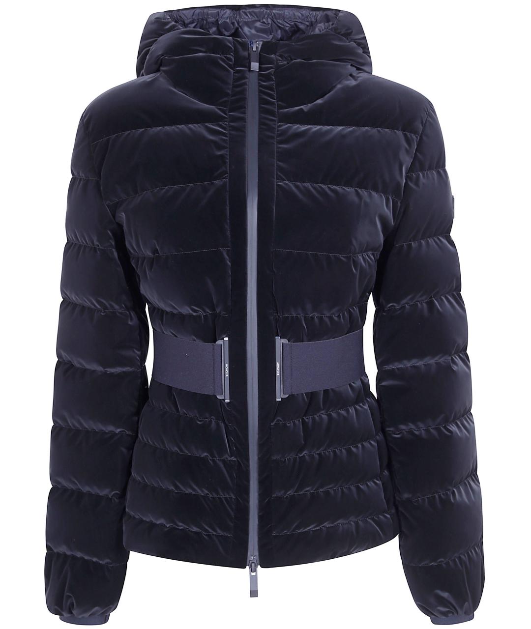 MONCLER Черный полиэстеровый пуховик, фото 1