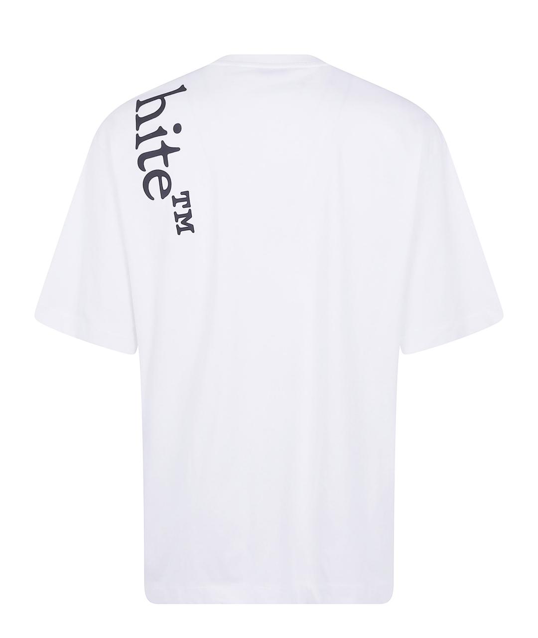 OFF-WHITE Белая хлопковая футболка, фото 2