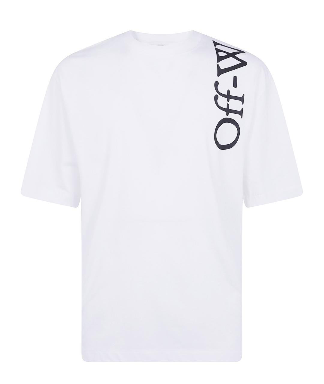 OFF-WHITE Белая хлопковая футболка, фото 1