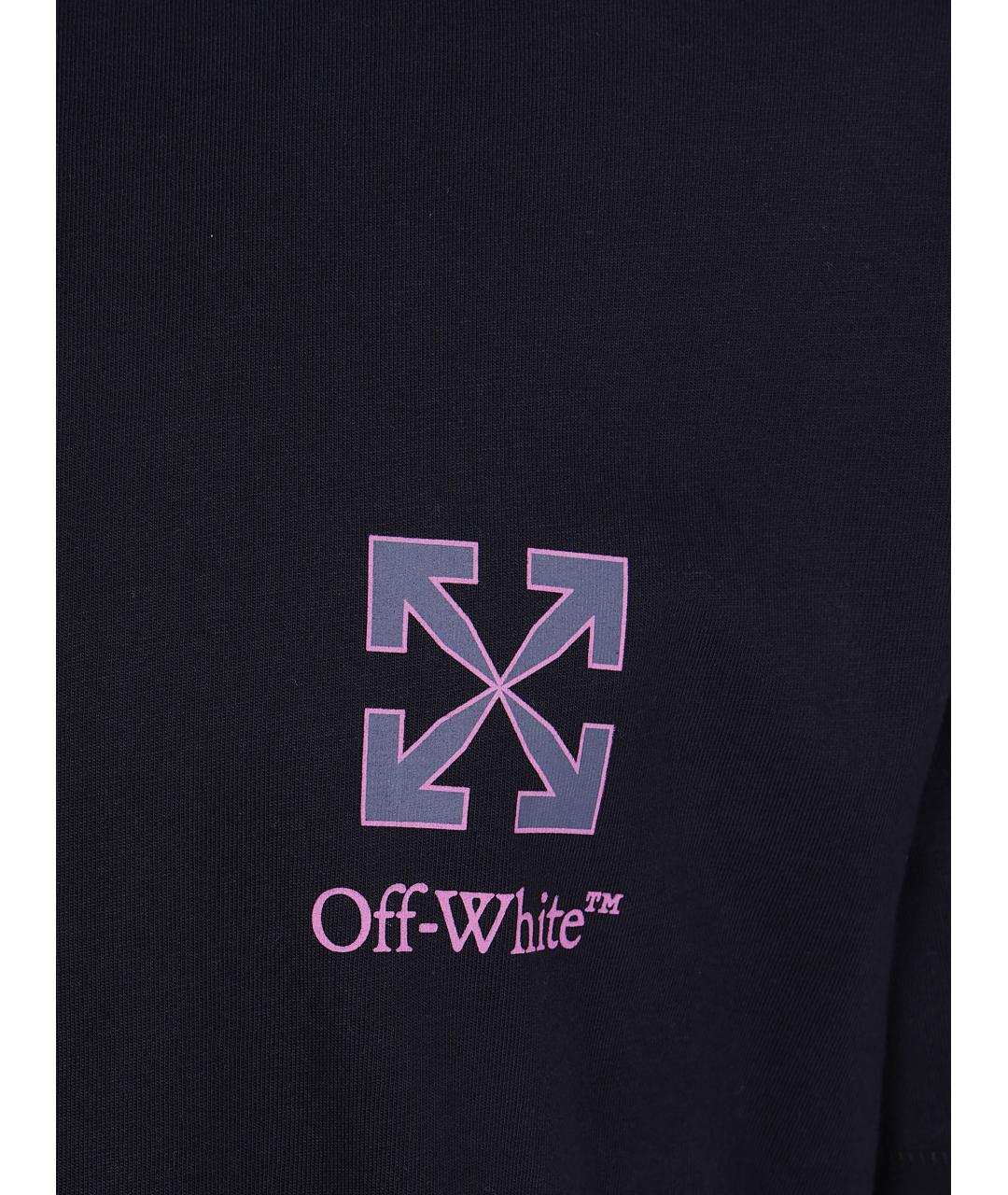 OFF-WHITE Черная хлопковая футболка, фото 3