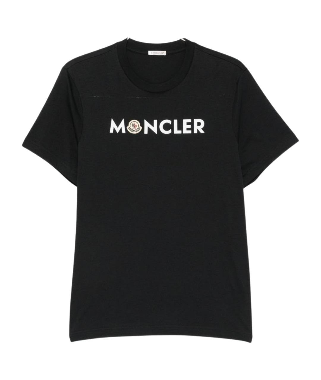 MONCLER Синяя хлопковая футболка, фото 1