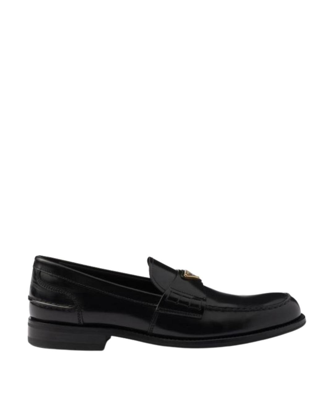 PRADA Черные кожаные лоферы, фото 1
